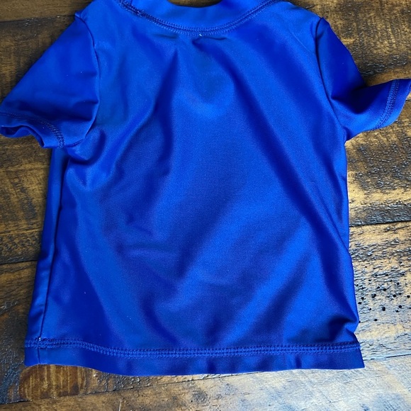 Carters Infant Girls Blue Dream Big Rainbow Rash Guard Swimming Suit Top 6M - Picture 3 of 6